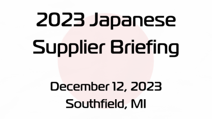 Japanese Supplier Briefing