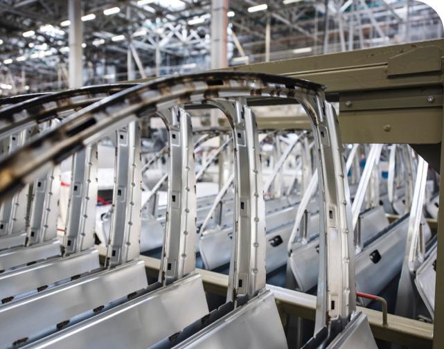 car doors in a factory