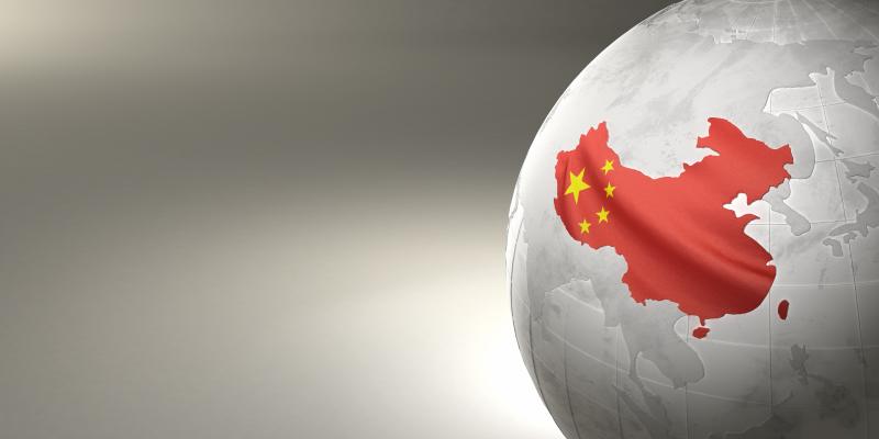 Image of China on a Globe